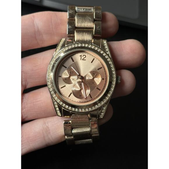FMD FMDMO554 Rose Gold Tone Quartz Analog Women's Watch Sz. 6 1/4" - Picture 1 of 11